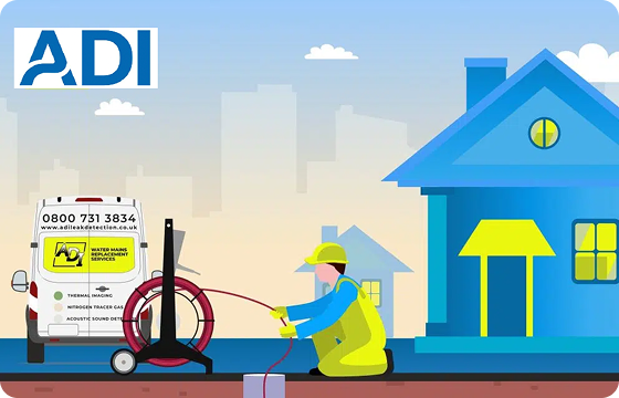 Blocked drains CCTV survey illustration
